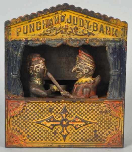 Appraisal: Cast Iron Punch Judy Mechanical Bank Manufactured by Shepard Hardware