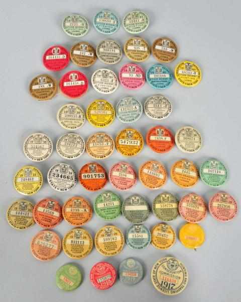 Appraisal: Lot of Hunting Fishing License Pins Description Includes hunting fishing