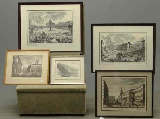 Appraisal: Lot five th c Italian prints