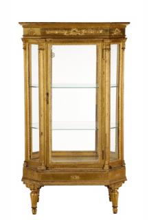 Appraisal: Neoclassical Style Octagonal Giltwood Vitrine Continental late th early th