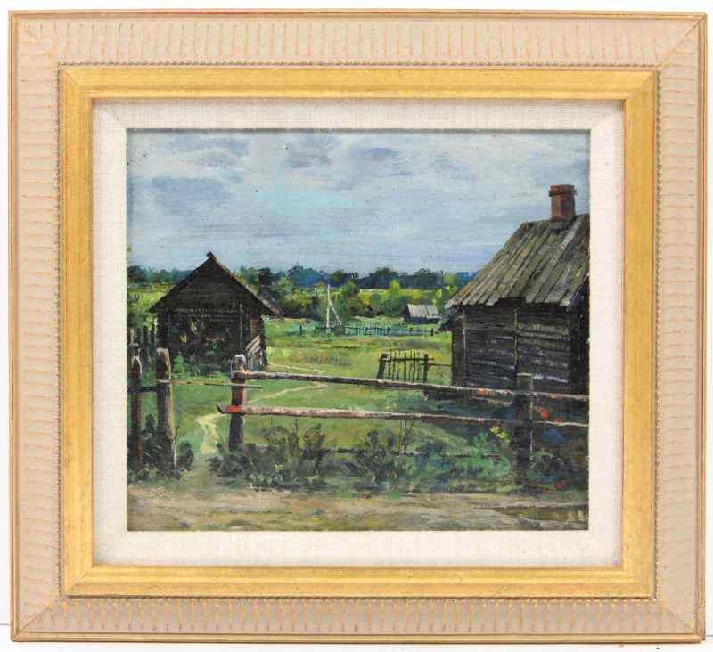 Appraisal: Russian Landscape Paintingoil on canvas artist signed in Cyrillic at