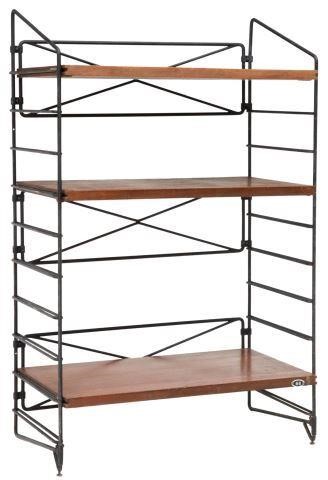 Appraisal: Italian mid-century modern teak bookcase c s three adjustable shelves