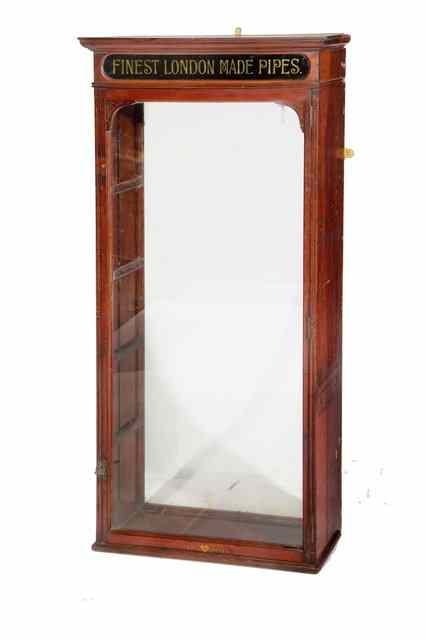 Appraisal: A TH CENTURY SHOP DISPLAY CABINET 'Finest London Made Pipes'