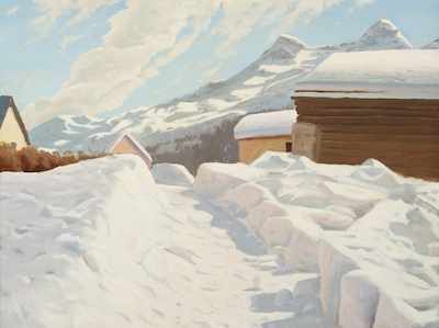 Appraisal: Attr Willer Jorgensen Danish - After the Snow Storm Oil