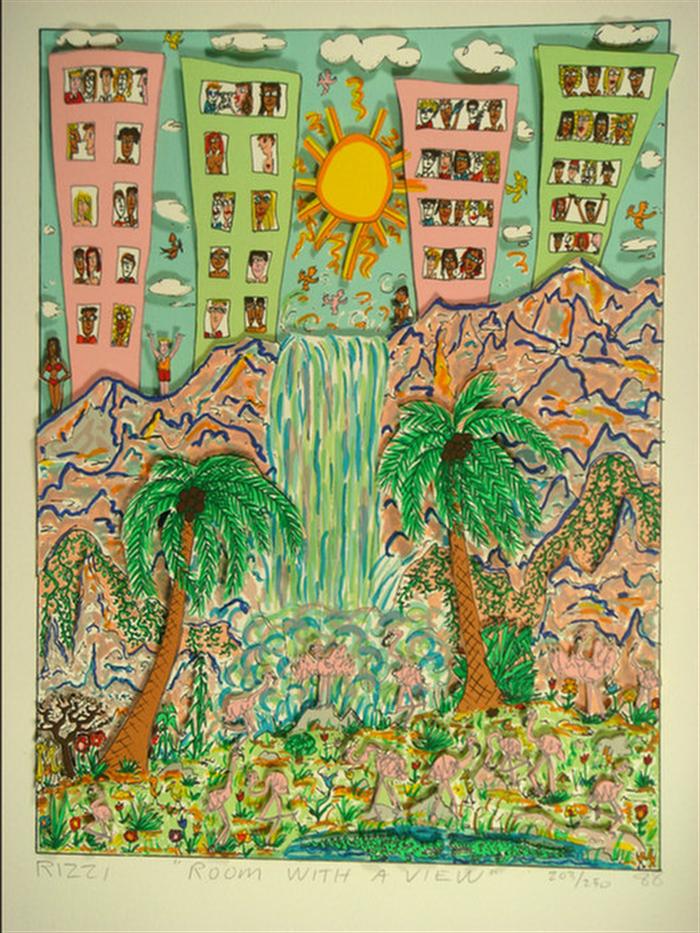 Appraisal: James Rizzi American NY b -D lithography in color titled