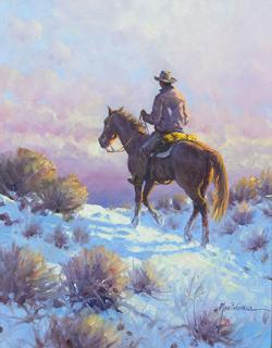 Appraisal: Near Sundown by Martin Grelle Martin Grelle - oil on