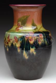 Appraisal: ROOKWOOD FLORAL DECORATED VASE BY KATARO SHIRAYAMADANI - Circa Rookwood