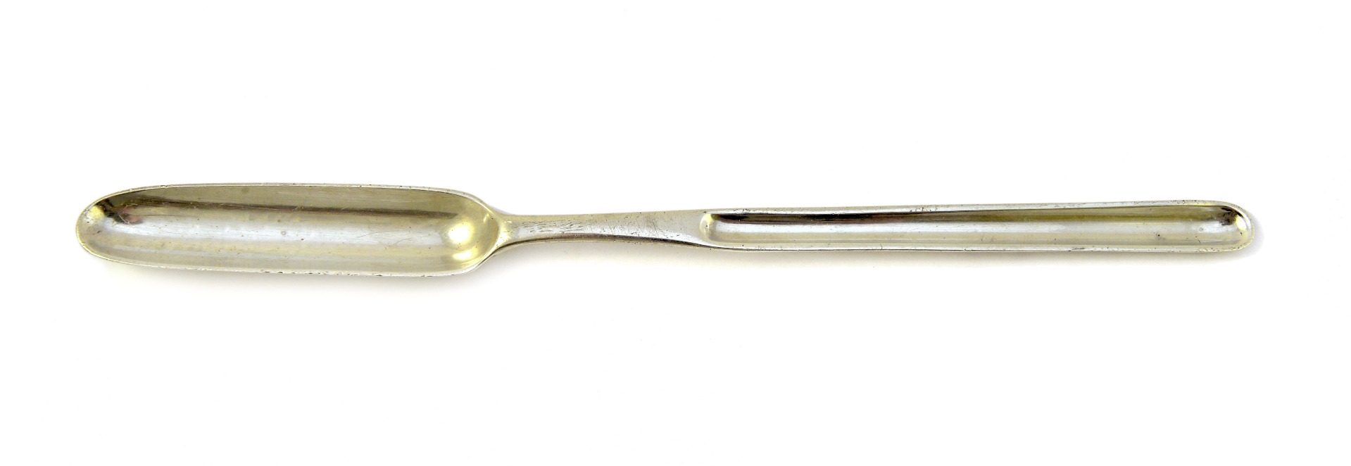 Appraisal: A George III silver marrow scoop London length cm weight