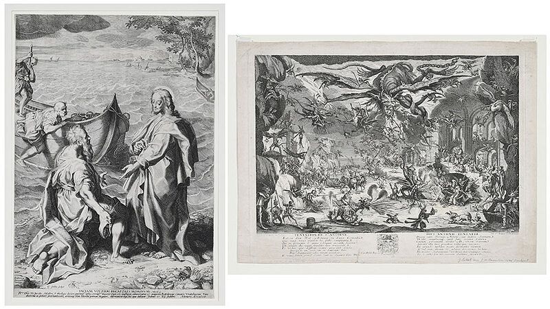 Appraisal: Two Old Master Engravings Aegidius Sadeler II Flemish - The