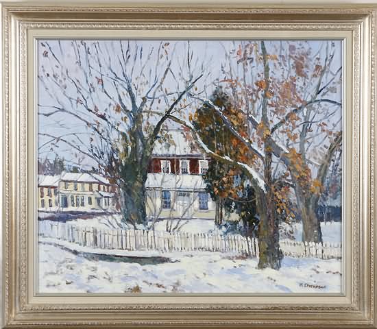 Appraisal: Hartzell-Strassburger Homestead The Historical Society of Hilltown Township oil on