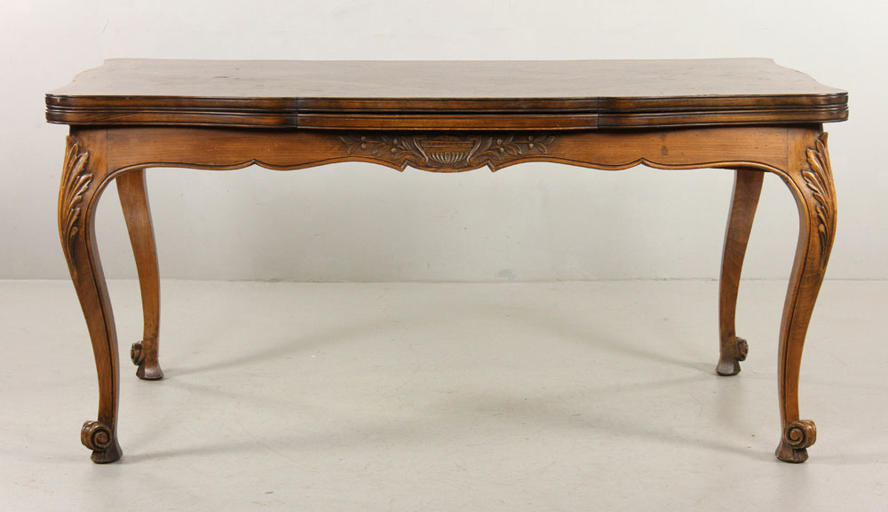 Appraisal: - French Walnut Dining Room Table French dining room table