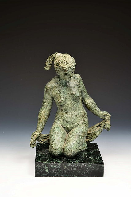 Appraisal: Karin Jonzen British - Bather I signedbronze resin on marble