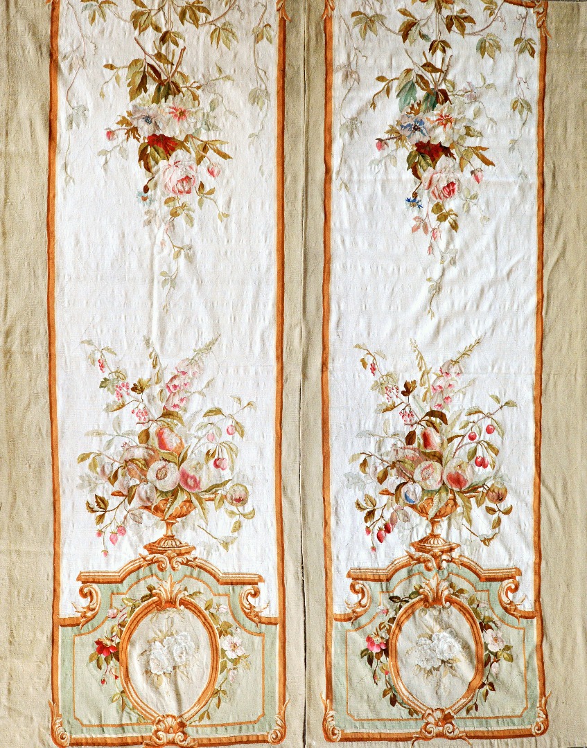 Appraisal: A pair of large French Aubusson hangings late th century