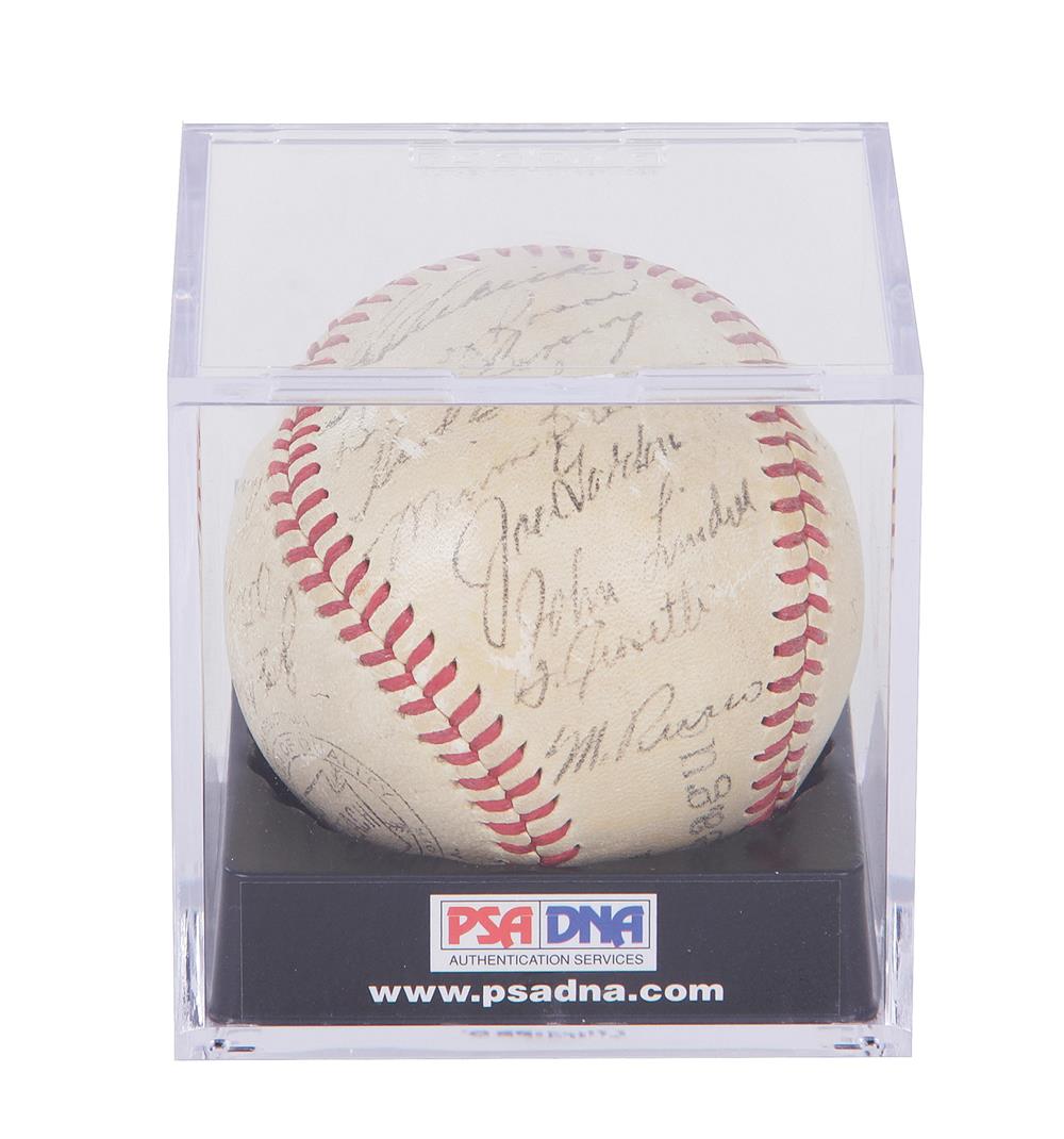 Appraisal: New York Yankees signed baseball notable signatures Red Rolfe Tommy