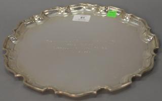 Appraisal: Tiffany Co shaped tray marked Tiffany Co Makers monogrammed dia