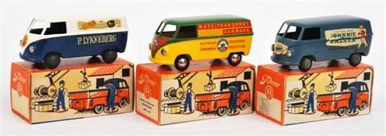 Appraisal: Three Tekno No VW Vans one steel blue 'JOHNNIE WALKER'