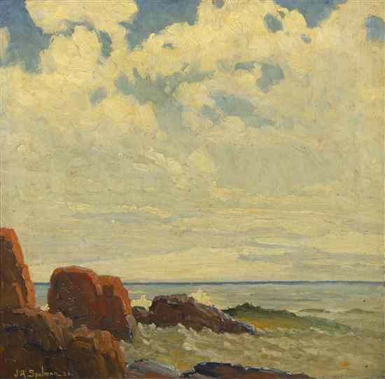 Appraisal: John Adams Spelman American - The Shore oil on board