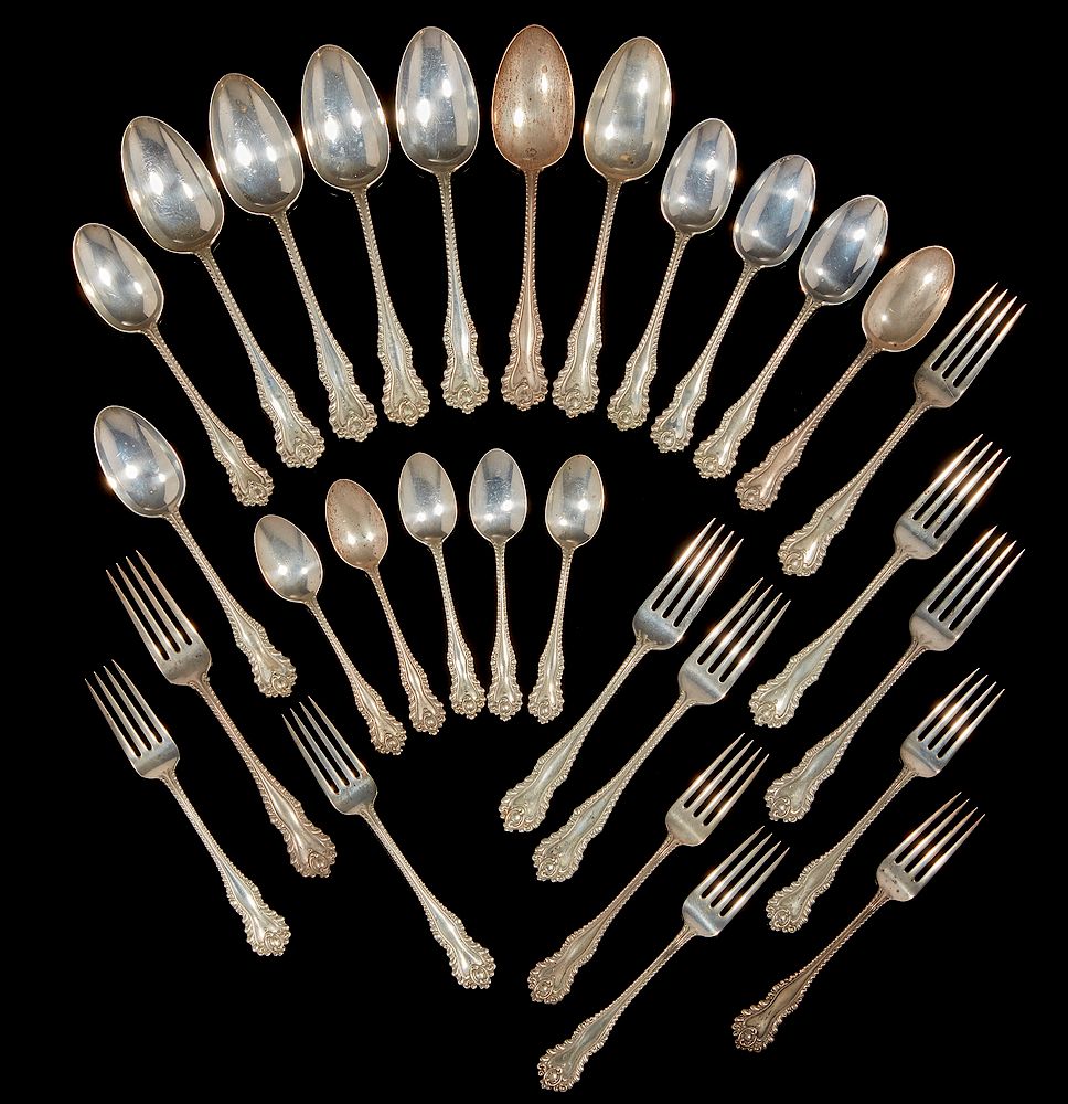 Appraisal: Dominick Haff Sterling Flatware Retailed by Shreve Co Twenty nine