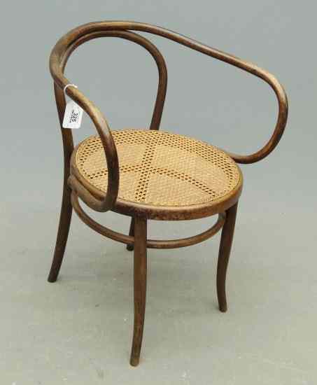 Appraisal: Bentwood armchair '' Seat Ht '' Overall Ht