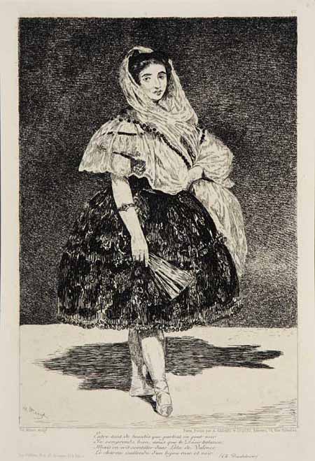 Appraisal: DOUARD MANET Lola de Valence Etching and aquatint on cream