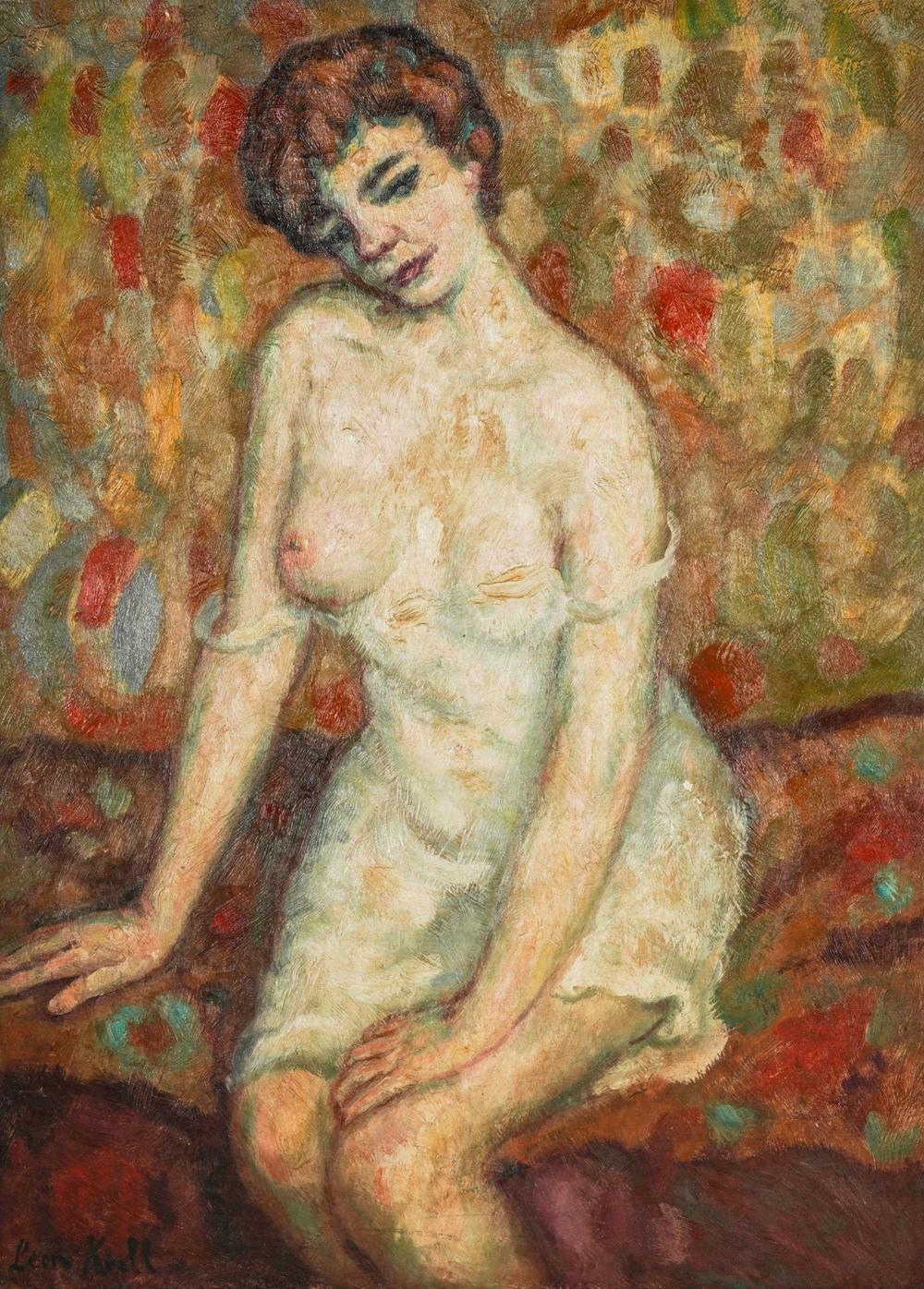 Appraisal: NUDE PAINTINGoil on canvas spuriously signed Leon Kroll lower left