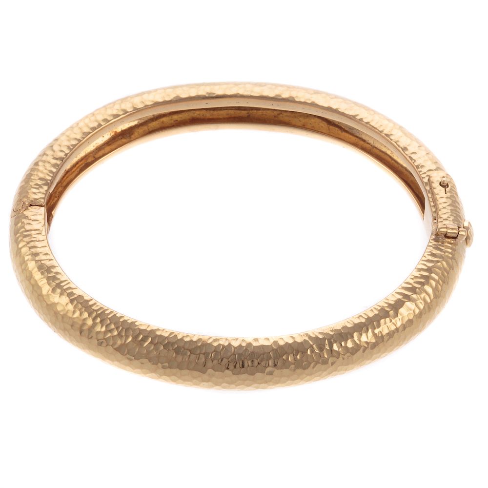 Appraisal: A Ladies K Textured Bangle by David Webb K yellow