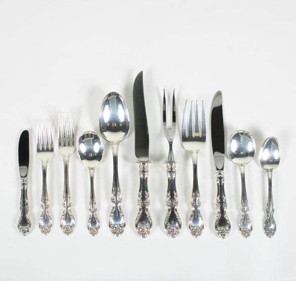 Appraisal: Gorham sterling flatware in the Melrose pattern including spoons knives