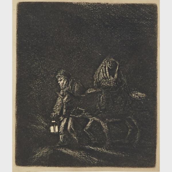 Appraisal: Rembrandt Van Rijn - THE FLIGHT INTO EGYPT A NIGHT