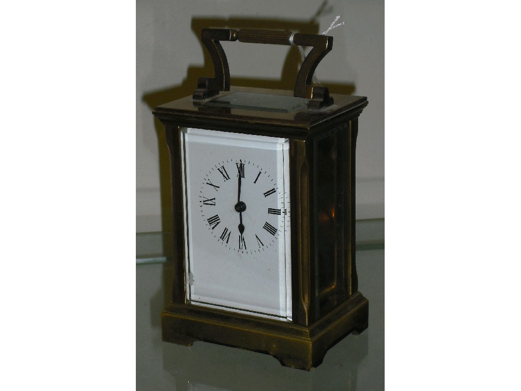 Appraisal: Carriage timepiece within an Anglaise style brass case high