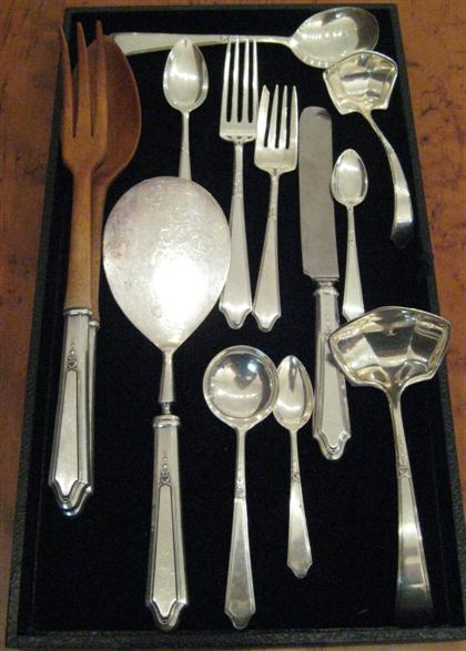 Appraisal: Sterling silver flat table service first half of the th