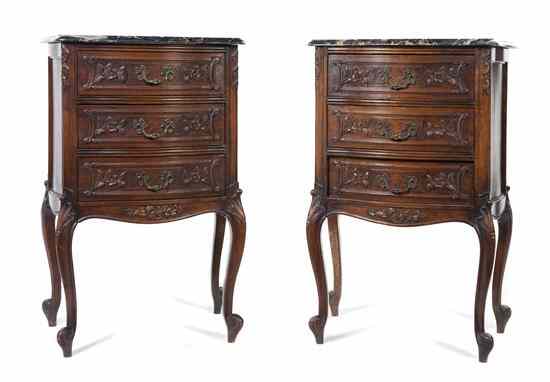 Appraisal: A Pair of Louis XV Style Side Chests each having