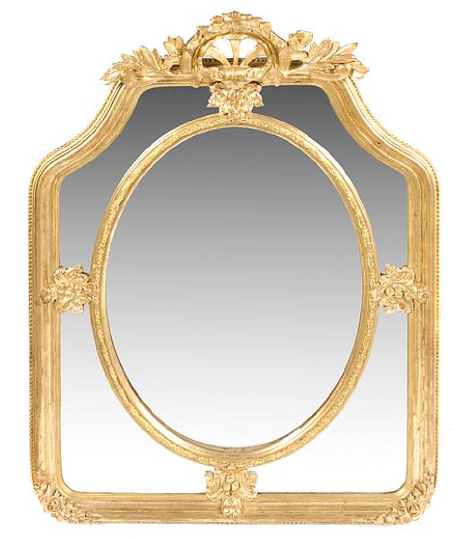 Appraisal: An Italian style gilt decorated mirror height in width in