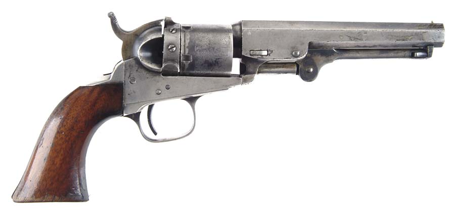 Appraisal: CASED COLT POCKET MODEL THUER CONVERSION REVOLVER Cal SN Silver-plated