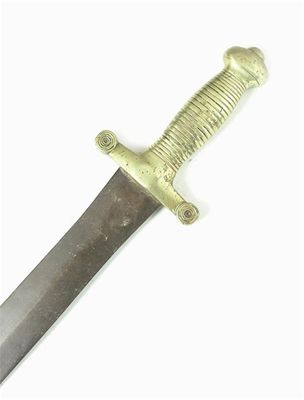 Appraisal: A French short sword with an inch steel blade and