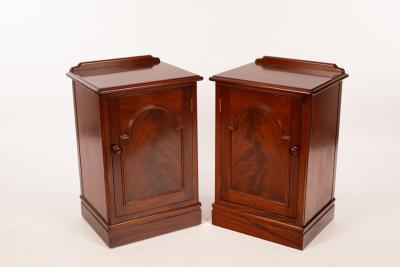 Appraisal: A pair of mahogany bedside tables cm wide Provenance purchased