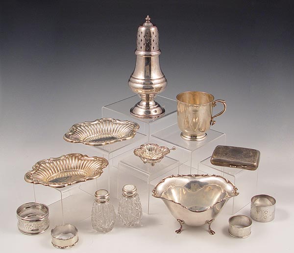 Appraisal: PIECE ESTATE COLLECTION OF STERLING PIECES To include Towle footed