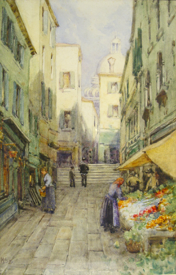 Appraisal: M S H - Two watercolours of Venetian street scenes