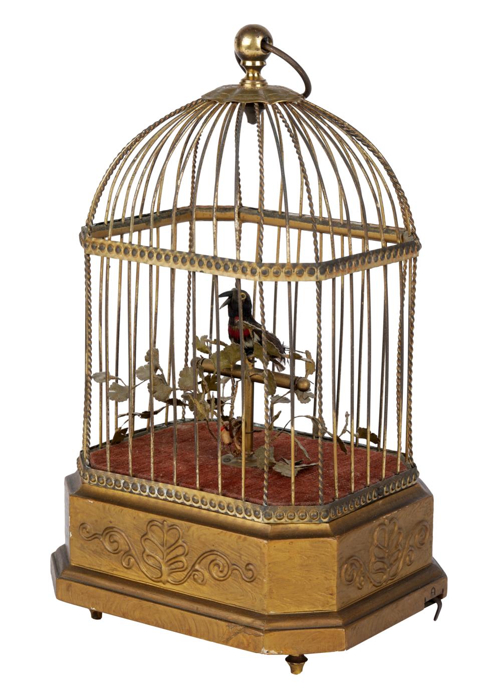 Appraisal: KARL GRIESBAUM GERMAN BIRD AUTOMATONsigned to underside in a gilt