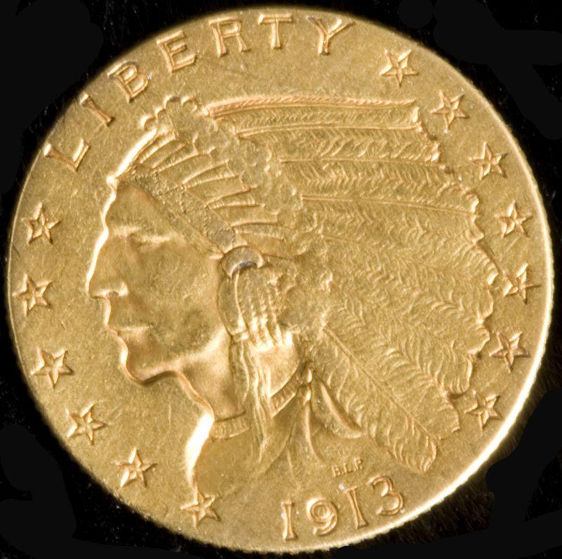 Appraisal: Indian Gold Quarter Eagle g uncertified VF