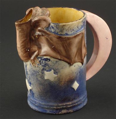 Appraisal: A 'Goblin Bat' grotesque jug by Blanche Georgiana Vulliamy modelled