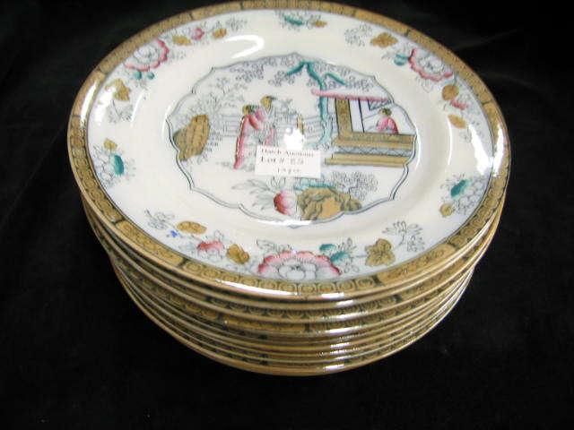 Appraisal: Set of Peking Ironstone Plates early transferware circa