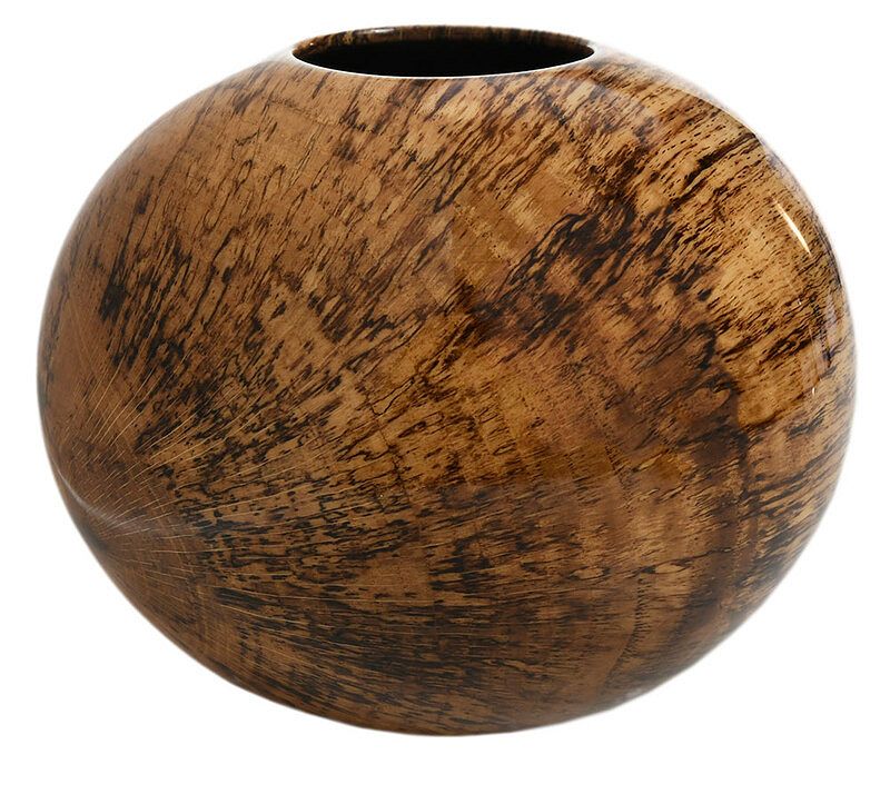 Appraisal: Philip Moulthrop Georgia born spalted oak vessel lathe turned with