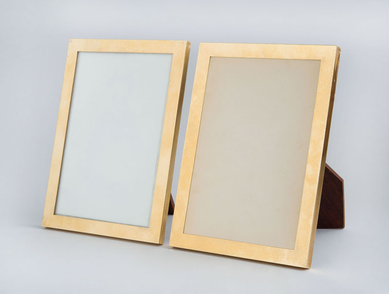 Appraisal: PAIR OF CARTIER K GOLD RECTANGULAR PICTURE FRAMES Each inscribed