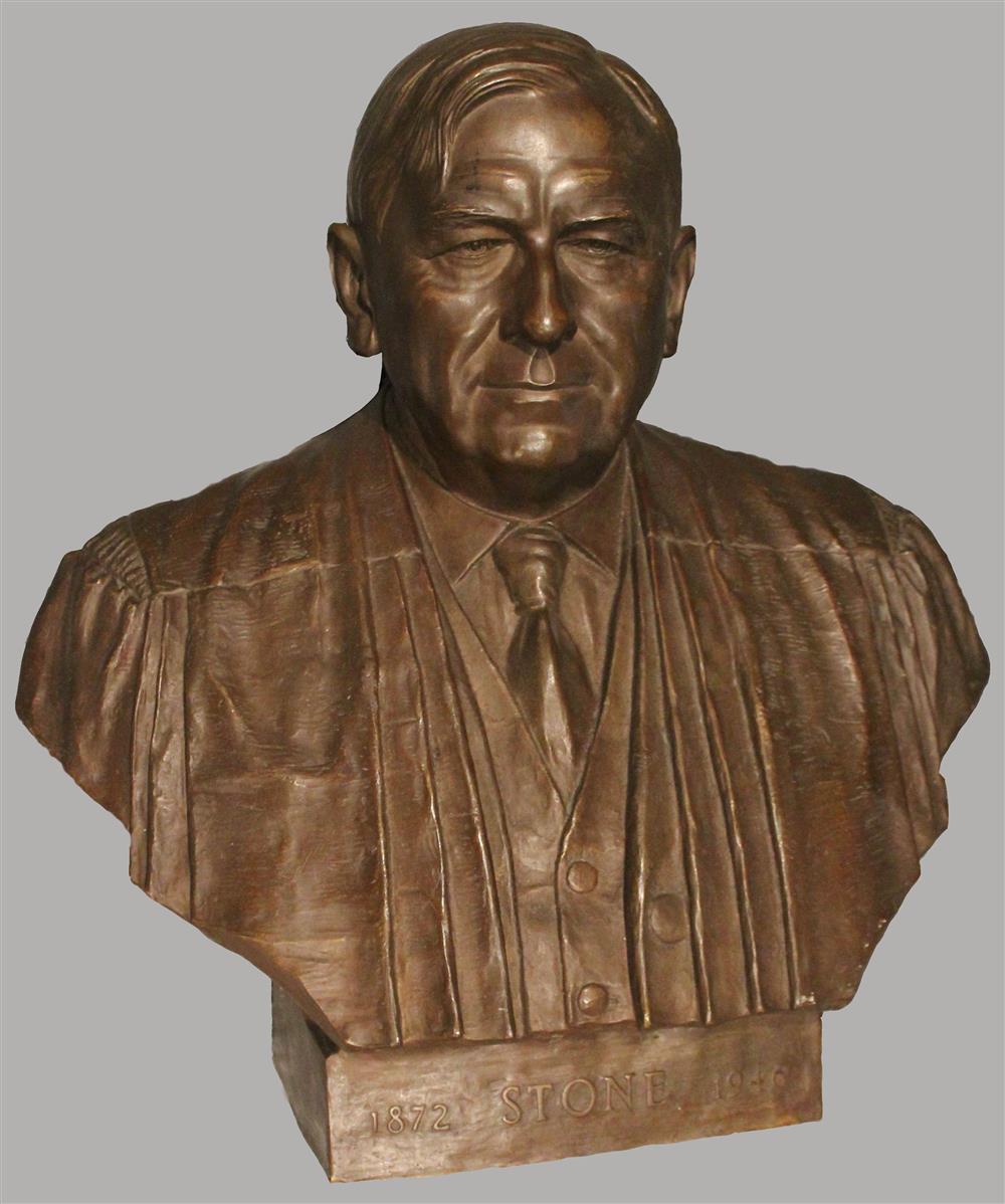 Appraisal: BRYANT PERCY BAKER ENGLISH - HARLAN FISKE STONE Bronze bust