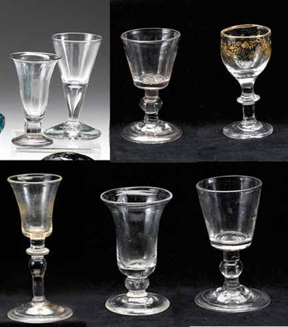 Appraisal: Group of clear and aquamarine blown glass items th century