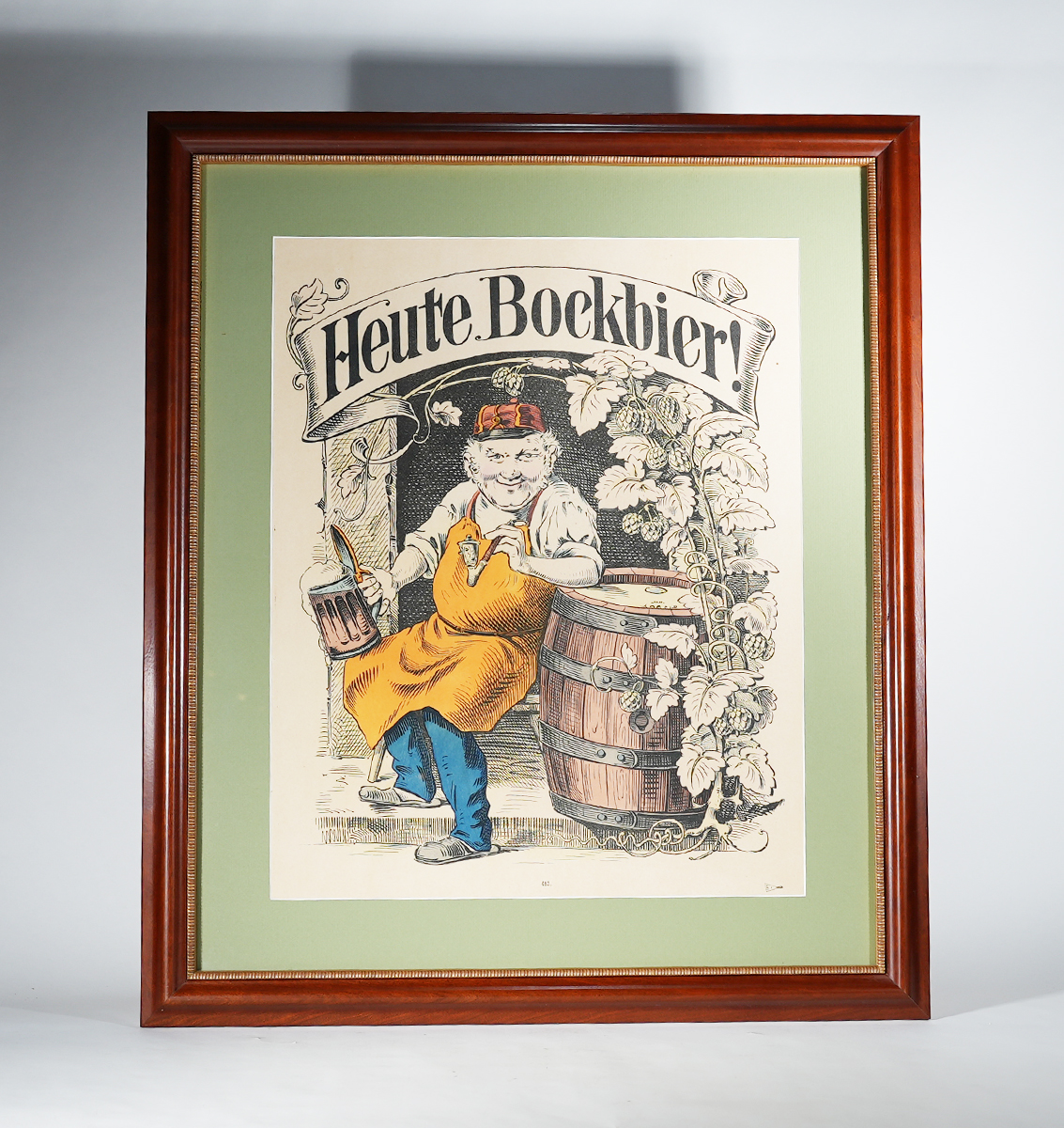 Appraisal: Heute Bockbier Bock Beer Today Lithograph MINTYReference n aBrewery N