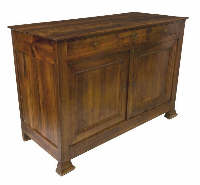 Appraisal: French Louis Philippe fruitwood sideboard mid th c having plank