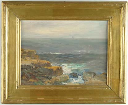 Appraisal: CHARLES PAUL GRUPPE American - GRAY SAILING DAYS Oil on