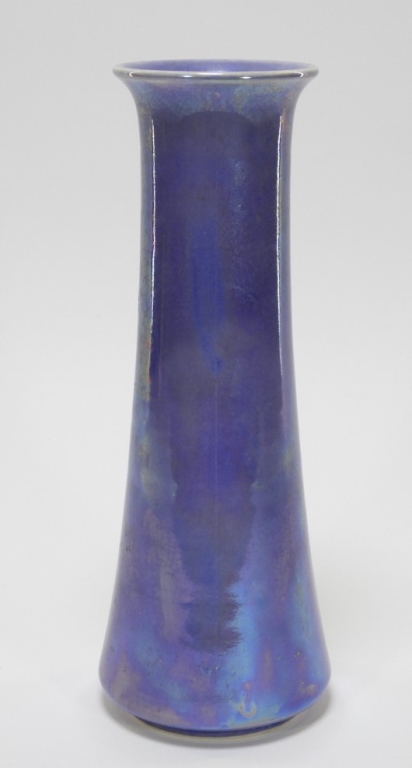 Appraisal: C RUSKIN LAVENDER LUSTER GLAZED POTTERY VASE England Dated Elongated