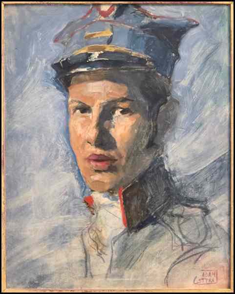 Appraisal: ADAM STYKA POLISH - PORTRAIT OF A POLISH SOLDIER Oil